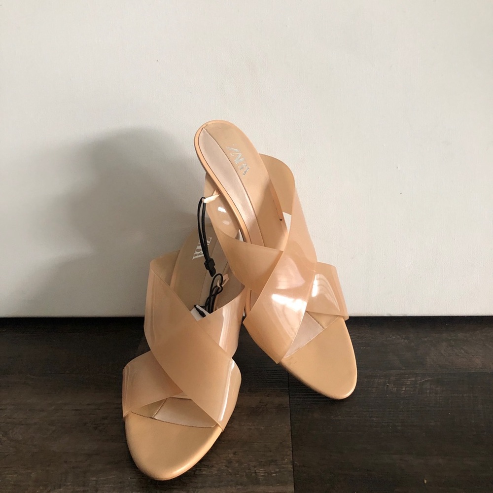 Zara High heeled Vinyl Sandals